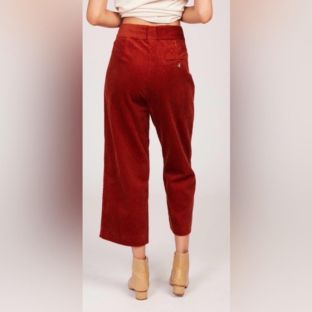 Anthropologie| Knot Sisters Corduroy Matching Set | Rust | Size Small - Picture 6 of 8
